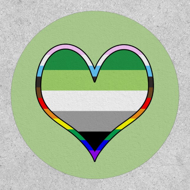 Aro Pride Heart Patch (Front)