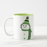 Aro Pride Snowman Snowperson Green Grey Black Two-Tone Coffee Mug<br><div class="desc">Celebrate the season with this adorable snowperson dressed in the aro (aromantic) pride flag colors of black, grey, light green, dark green, and white. Whether you celebrate Christmas, Hanukkah, Kwaanza, winter solstice, or just the beauty of the snow, let this sweet smile remind you to embrace the joy of who...</div>