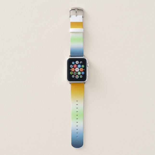 AroAce Agender Ombre Flag  Apple Watch Band (Front)