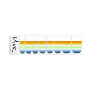AroAce Agender Ombre Flag Pride Minx Nail Art