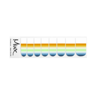 AroAce Agender Ombre Flag Pride Minx Nail Art