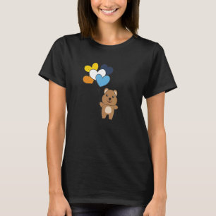 Aroace Flag Balloon Hearts Pride Lgbtq Quokka T-Shirt