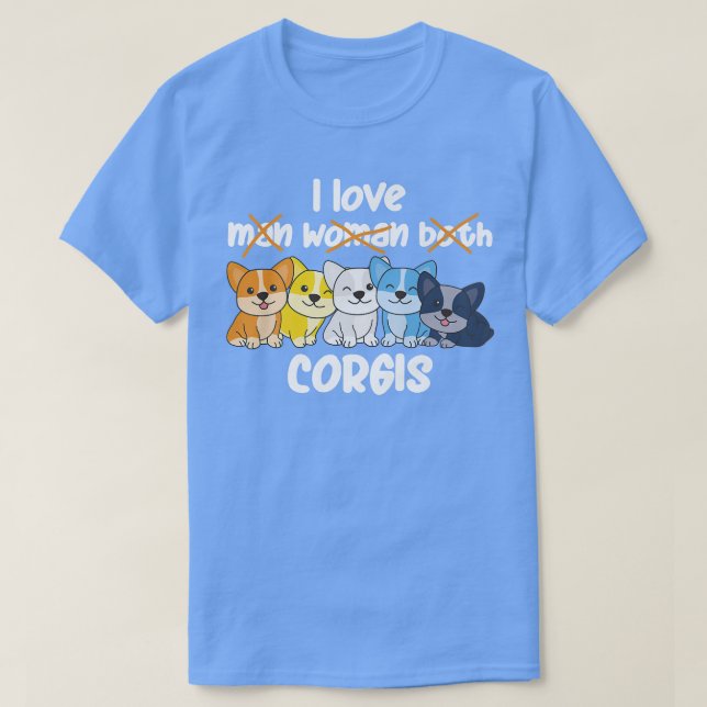 Aroace Flag Pride Lgbtq Dog Cute Aroace Corgi34 T-Shirt (Design Front)