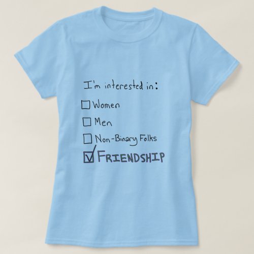 Aroace Friendship Checkmark T_Shirt