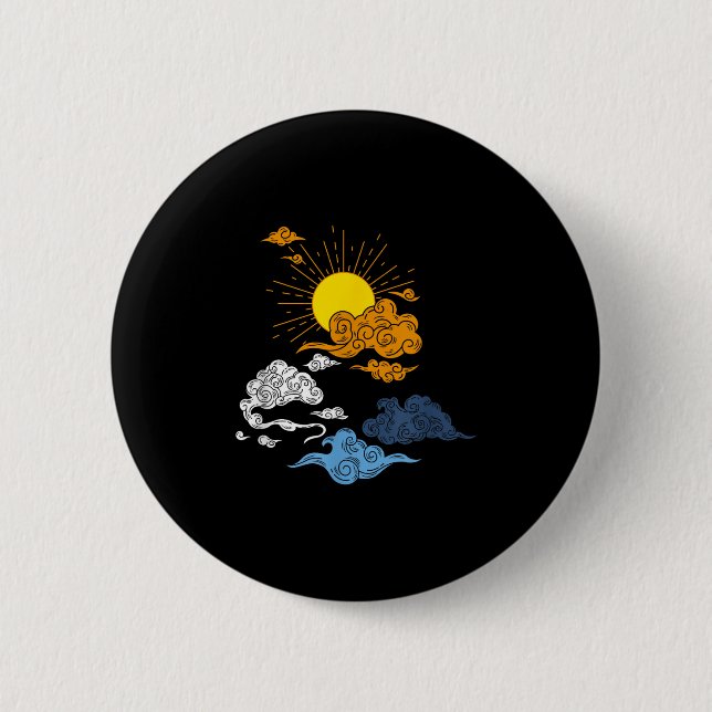 Aroace Pride Aro Ace Lgbtq Flag - Japanese Aromant Button (Front)