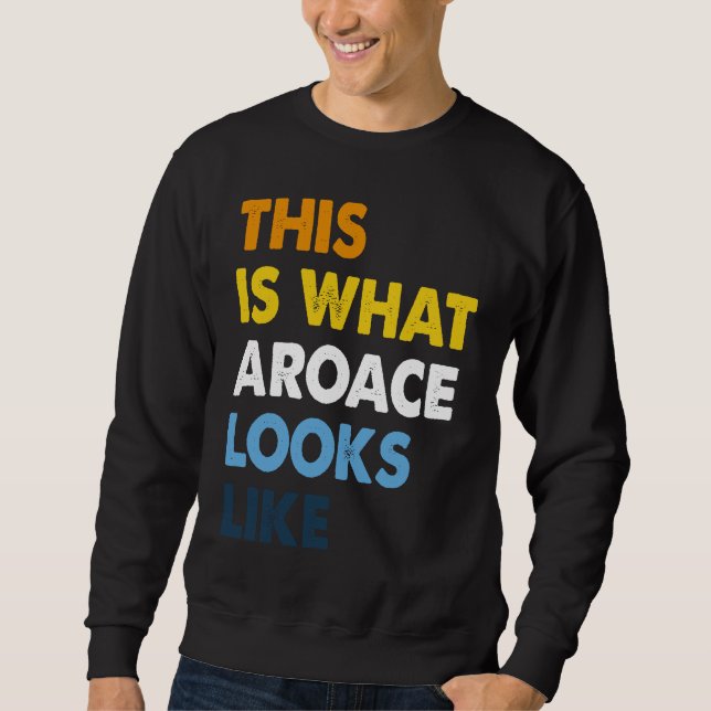Aroace Pride Aromantic Asexual Proud Aro Ace LGBTQ Sweatshirt (Front)