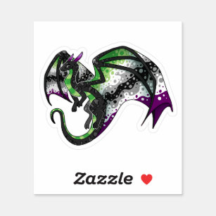 AroAce Pride Dragon Sticker