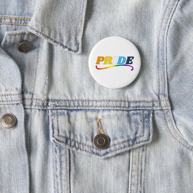 AroAce Pride - Rainbow Swoosh Button (In Situ)