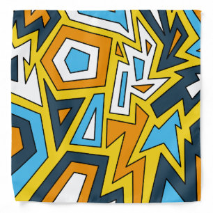 AroAce Pride Sunset Geometric Abstract Bandana