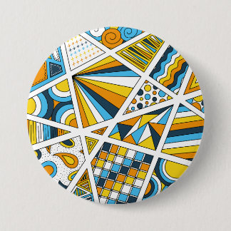 AroAce Pride Zen Doodle Sunset Flag Modern Abstrac Button