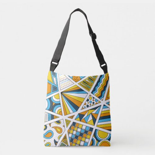 AroAce Pride Zen Doodle Sunset Flag Modern Abstrac Crossbody Bag