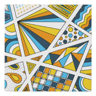 AroAce Pride Zen Doodle Sunset Flag Modern Abstrac Faux Canvas Print