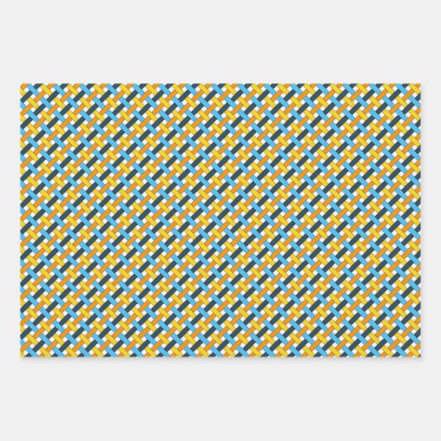 AroAce Sunset Pride Woven Seamless Pattern Wrapping Paper Sheets (Front)