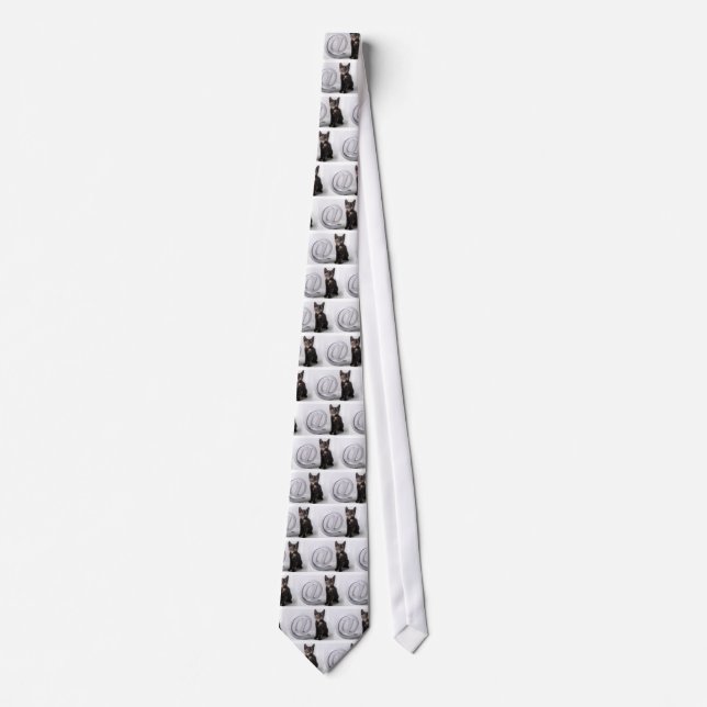 Arobas whit Kitten Neck Tie (Front)