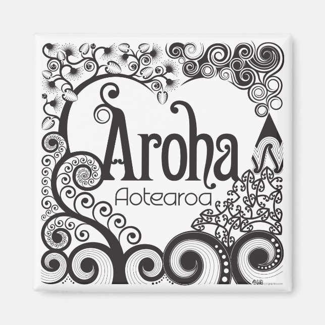 Aroha Aotearoa Magnet (Front)