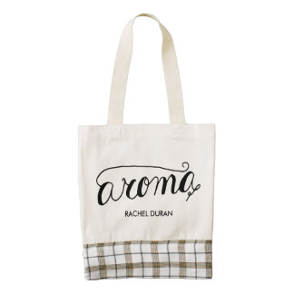 aroma calligraphy tote bag