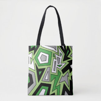 Aromantic Aro Pride Modern Geometric Abstract Tote Bag