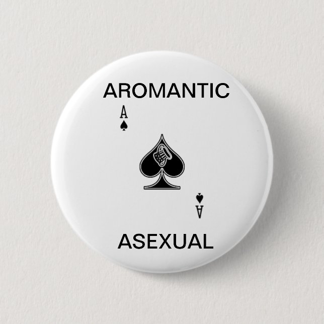 Aromantic Asexual Button (Front)