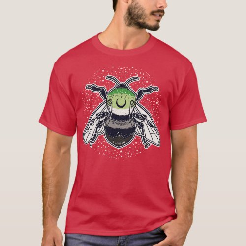 Aromantic Bee Proud LGBT Pride Flag T_Shirt
