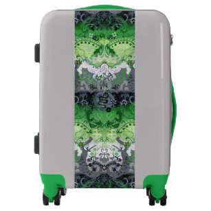 Aromantic Dragon Damask - Aro Pride Flag Colors Luggage