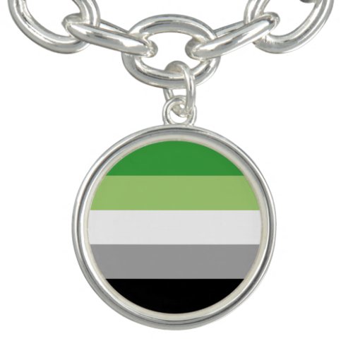 Aromantic Flag Charm Bracelet