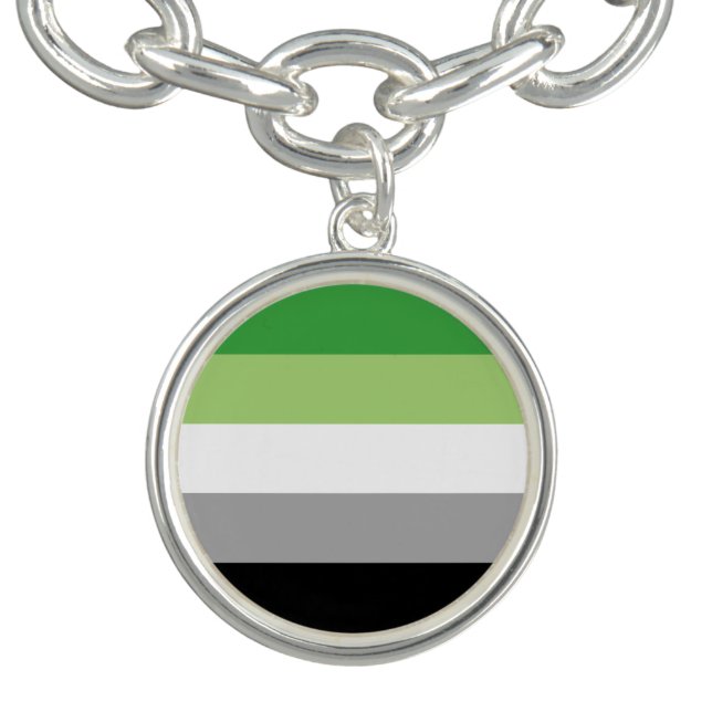 Aromantic Flag Charm Bracelet (Design)
