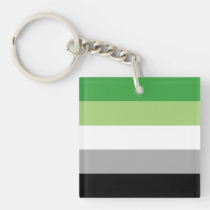Aromantic Flag Keychain