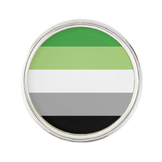 Aromantic Flag Lapel Pin (Front)