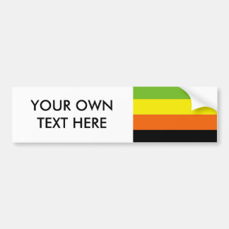 AROMANTIC FLAG PATTERN BUMPER STICKER