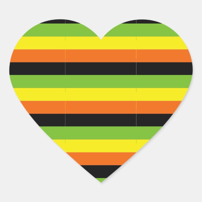 AROMANTIC FLAG PATTERN HEART STICKER (Front)