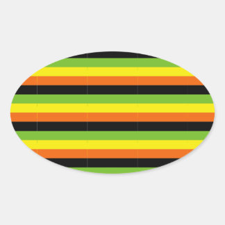 AROMANTIC FLAG PATTERN OVAL STICKER