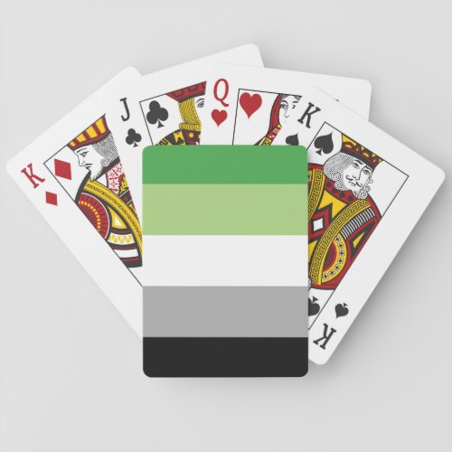 aromantic flag playing cards