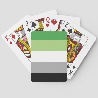 aromantic flag poker cards