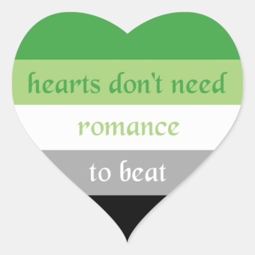Aromantic Heart Sticker