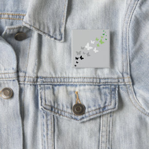 Aromantic Pride Butterfly Trail  Button