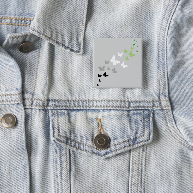 Aromantic Pride Butterfly Trail  Button (In Situ)