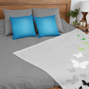 Aromantic Pride Butterfly Trail Sherpa Blanket
