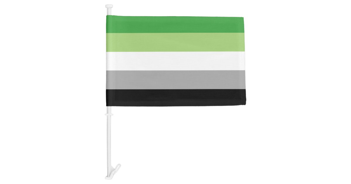 Aromantic Pride Car Flag | Zazzle