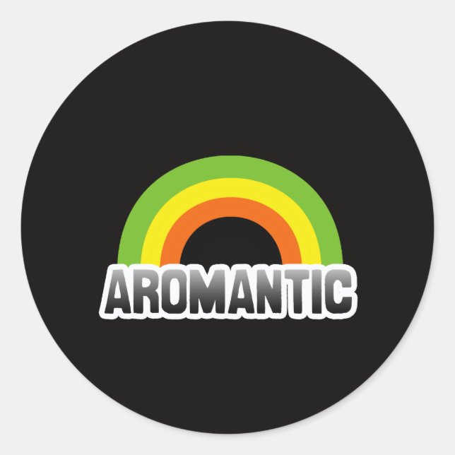 Aromantic Pride Classic Round Sticker (Front)