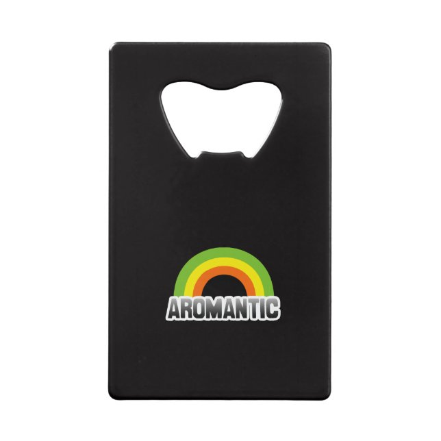 Aromantic Pride Credit Card Bottle Opener (Front)