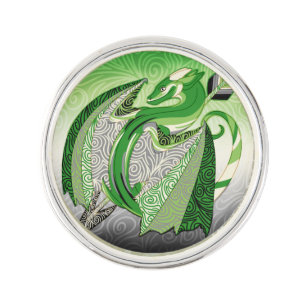 Aromantic Pride Dragon Lapel Pin
