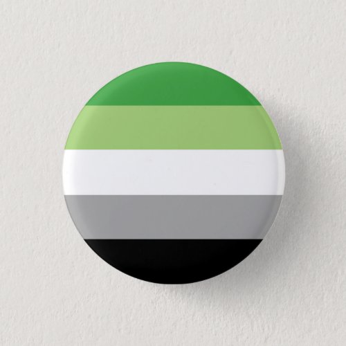Aromantic Pride Flag Badge Button