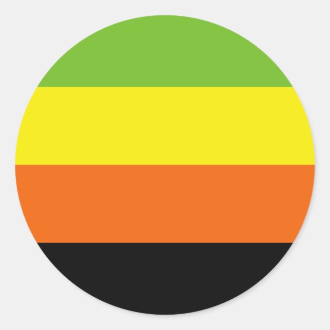 Aromantic Pride Flag Classic Round Sticker (Front)