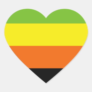 Aromantic Pride Flag Heart Sticker