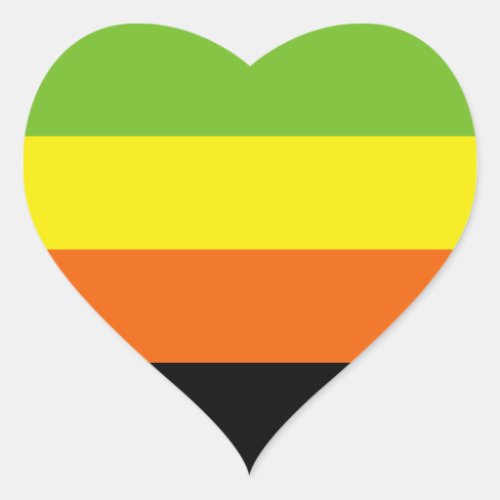 Aromantic Pride Flag Heart Sticker
