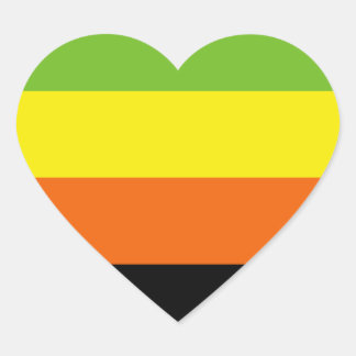 Aromantic Pride Flag Heart Sticker