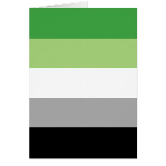 Aromantic Pride Flag LGBTQ Cards (Front)