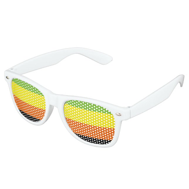 Aromantic Pride Flag Retro Sunglasses (Angled)