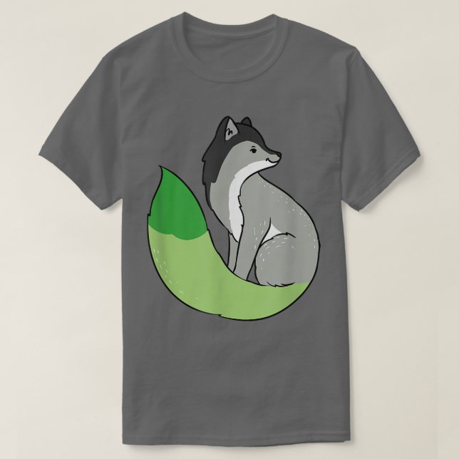 Aromantic Pride Fox Asexual T-Shirt (Design Front)