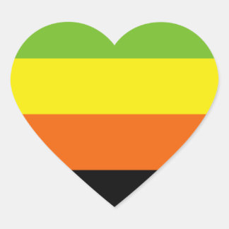 Aromantic Pride Heart Sticker